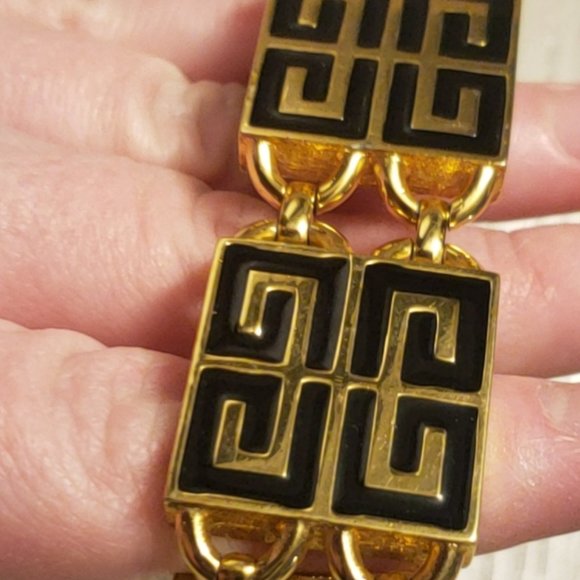 Givenchy Vintage 4G Logo Bracelet 1977 Gold-Plated Collector - Picture 15 of 16